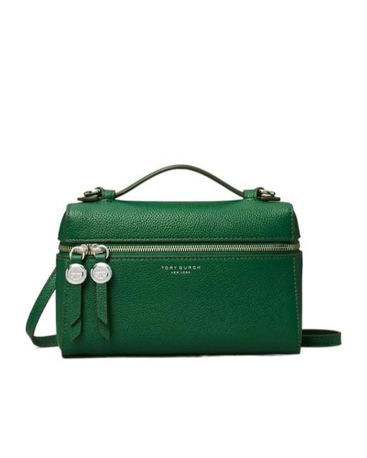 Tory Burch Green Romy Slim Top Handle Bag