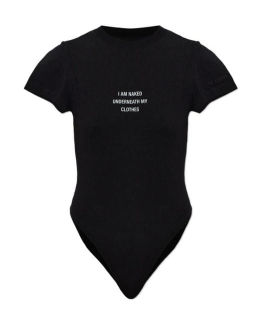 Vetements Black Short-Sleeved Bodysuit