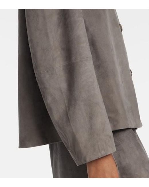 Max Mara Brown Suede Shirt Jacket