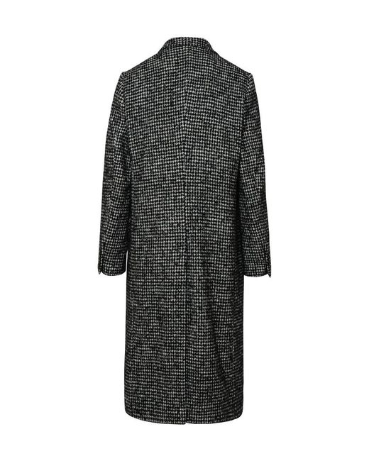 Dolce & Gabbana Black Collared Button-Up Coat for men