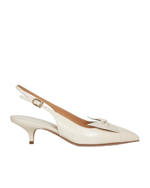 Ferragamo White Bow Slingback Pump