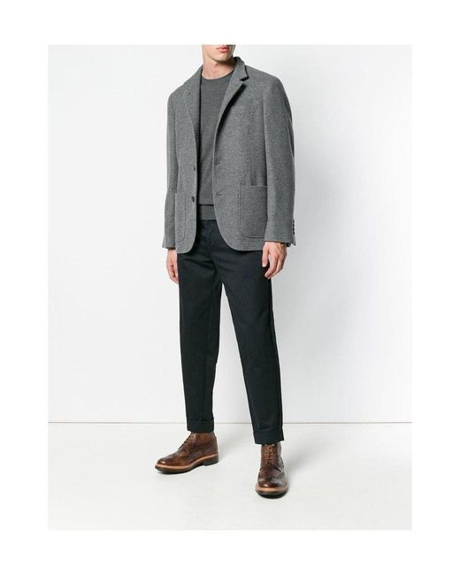 Brunello Cucinelli Gray Crewneck Knitted Jumper for men