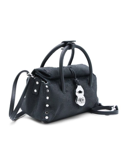 Zanellato Black Turnlock Shoulder Bag