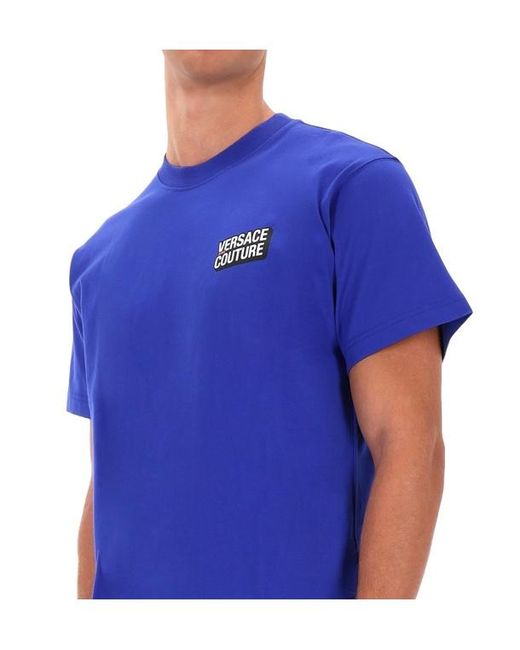 Versace Blue Jeans Couture Logo Patch T-Shirt for men