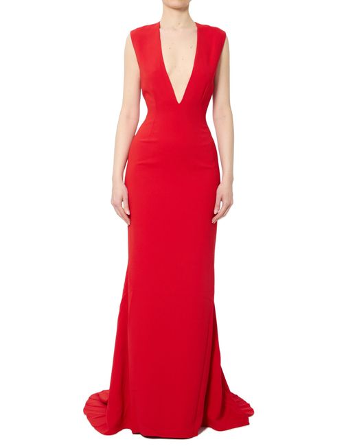 Solace London Red Althea Maxi Dress