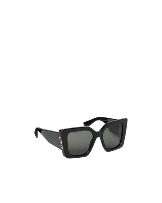 Gucci Gray Eyewear Cat Eye Frame Sunglasses