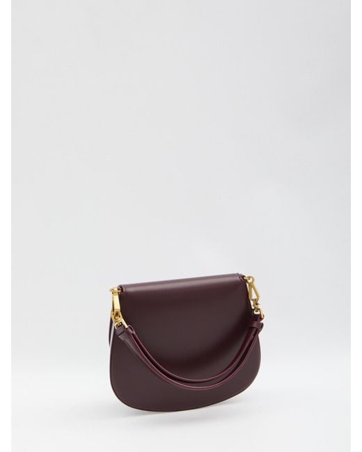 Saint Laurent Purple Voltaire Foldover Top Mini Shoulder Bag