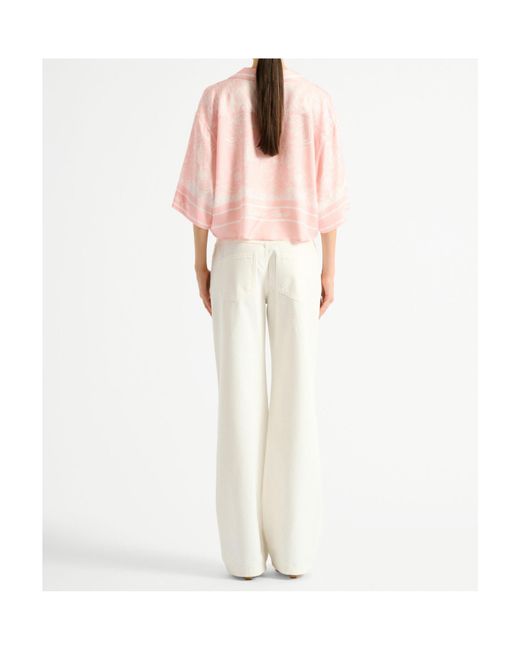 Balmain White High-Rise Straight-Leg Jeans