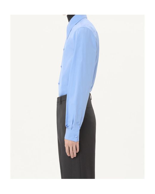 Valentino Blue Button-Up Long-Sleeved Shirt for men
