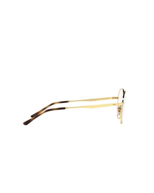 Ray-Ban White Round Frame Glasses for men