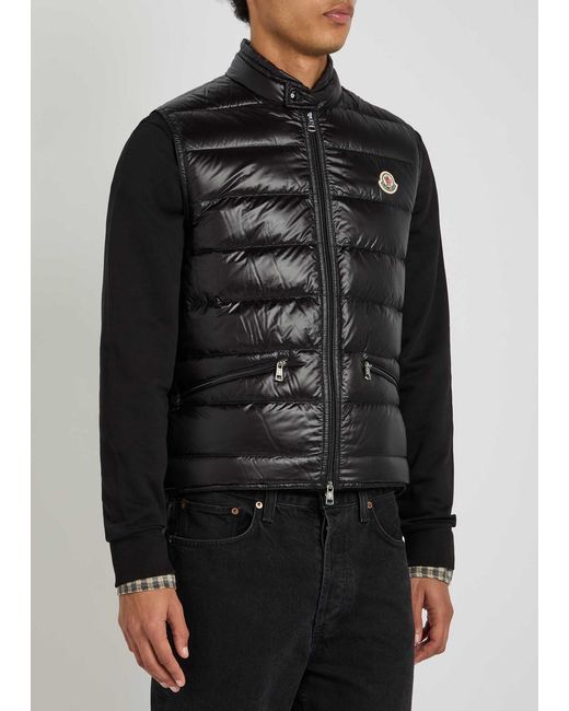 Moncler Black High-Neck Down Vest for men
