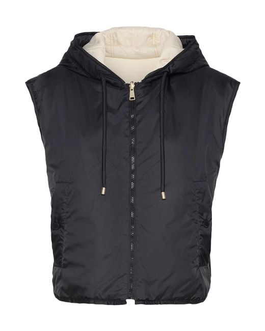 Weekend by Maxmara Black Reversible Padded Hooded Jacket