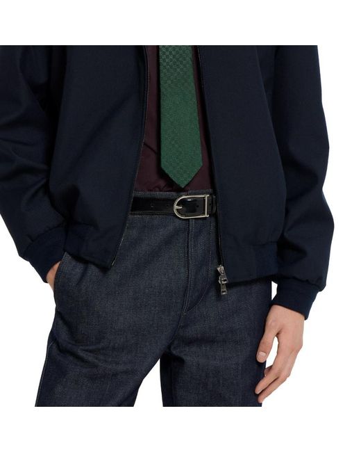 Gucci Black Belt With Rounded Buckle for men