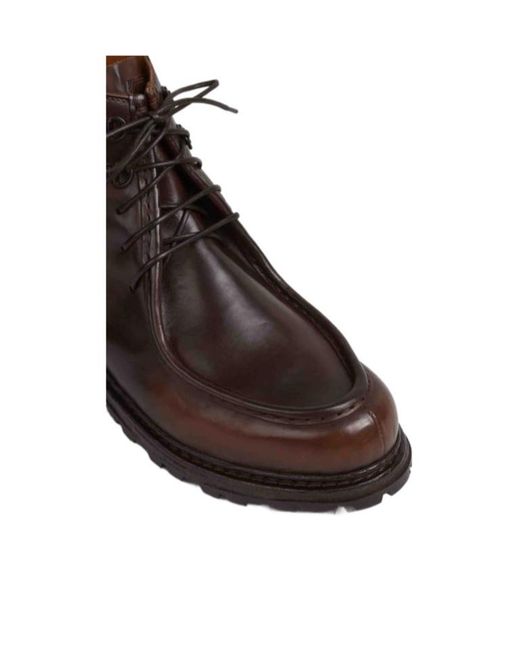 Officine Creative Brown Volcov Lace Up Boots for men