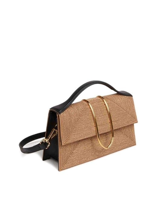 Jacquemus Brown La Pochette Rond Carré Top Handle Bag