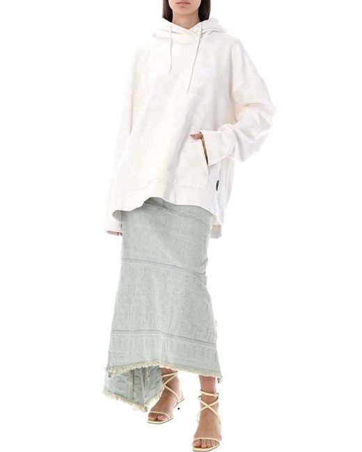 Marc Jacobs White The Monogram Drawstring Hoodie