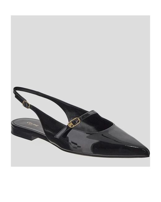 Céline Black Slingback Flat Sole