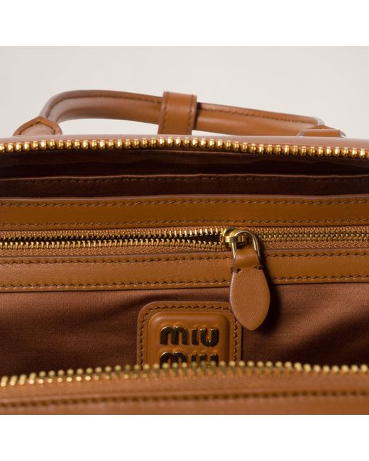 Miu Miu Brown Arcadie Leather Bag