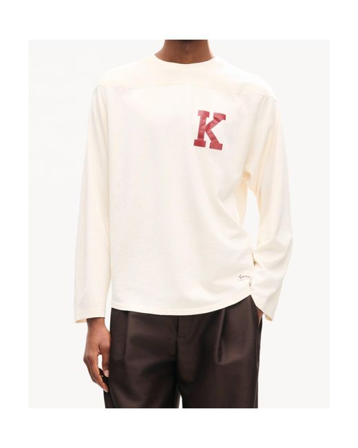 KENZO White Varsity' Long Sleeves T-Shirt for men