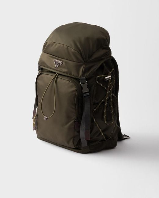 Prada Gray Speedrock Re-Nylon Backpack for men
