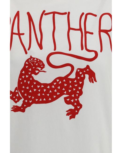 Valentino White Animal Printed Crewneck T-Shirt
