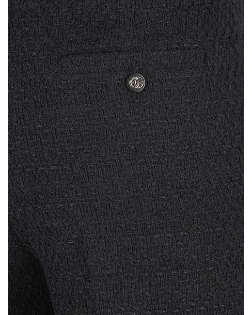 Gucci Black Tweed Trousers