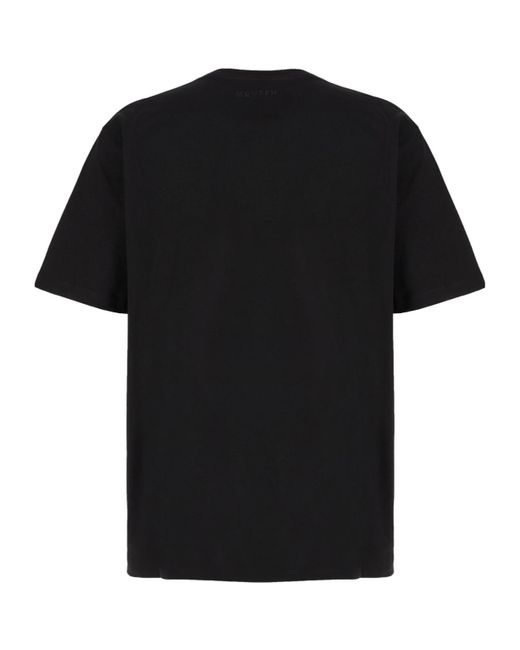 McQueen Black Text-Printed Crewneck T-Shirt for men