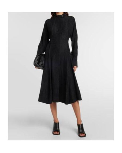 Proenza Schouler Black Satin Midi Dress