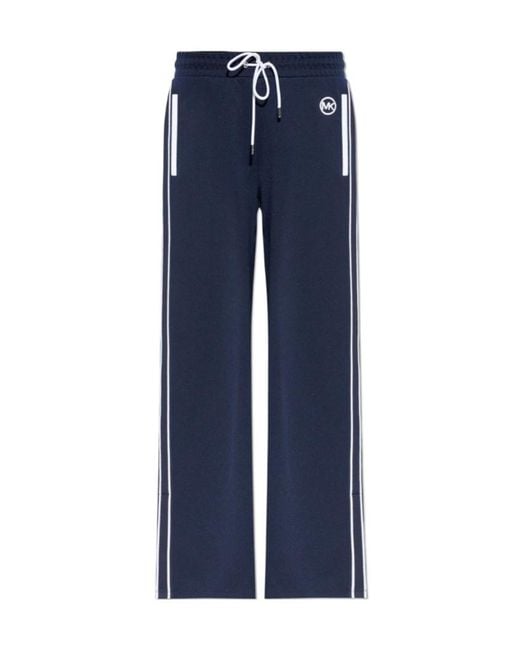 Michael Kors Blue Michael Logo Embroidered Sweatpants