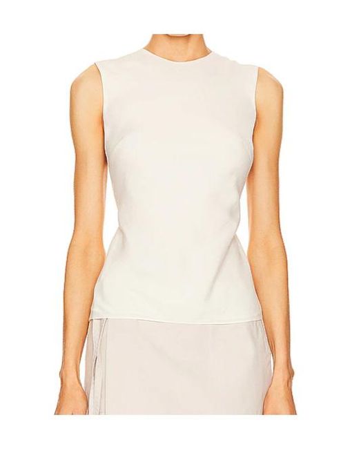 St. Agni White Sleeveless Top