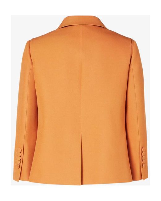 Fendi Orange Double Breasted Tailored Blazer