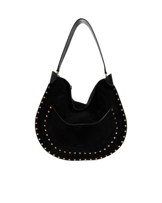 Isabel Marant Black Studded Shoulder Bag