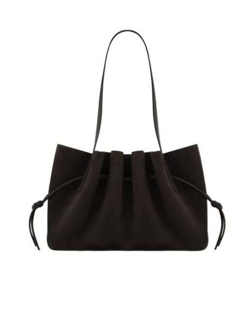 Yuzefi Black Scallop Shoulder Bag