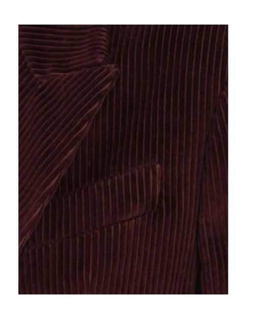 Brunello Cucinelli Purple Double Breast Corduroy Blazer