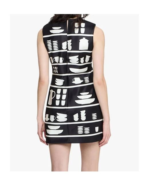 J.W. Anderson Black Pottery-Print Mini Dress