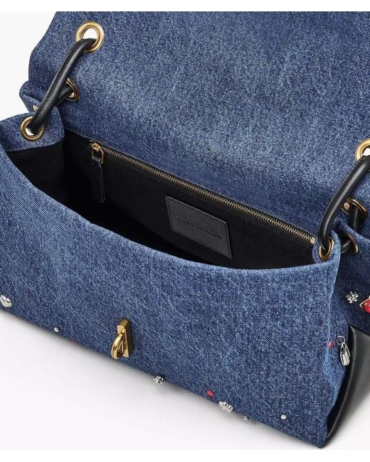 Marc Jacobs Blue The Trinket Charm Denim Large Dual Bag