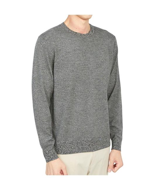 Theory Gray Crew Neck Pullover Jumper for men