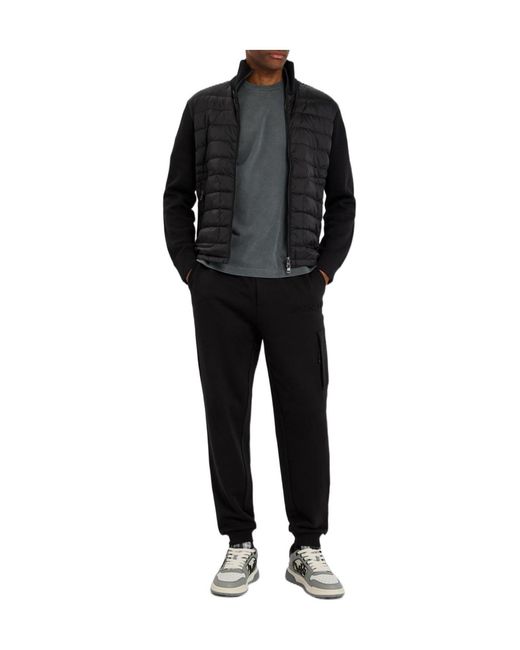Moncler Black Logo-Embossed Cotton Sweatpants for men
