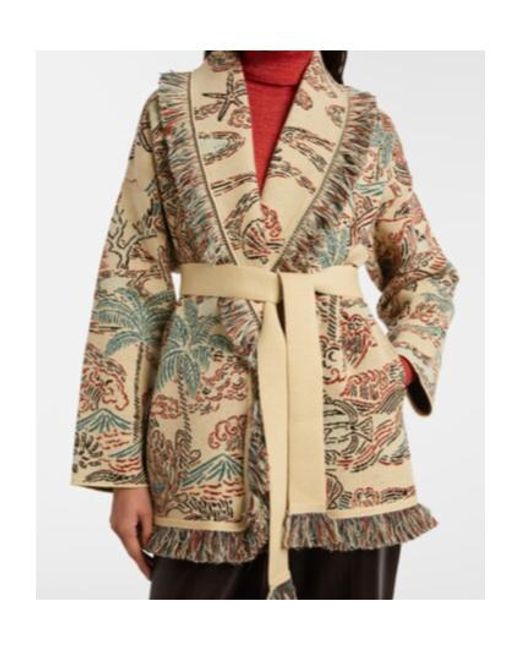 Alanui Natural Sketched By The Sea Wool Cardigan