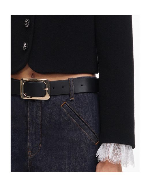 Self-Portrait Black Button Down Jacket