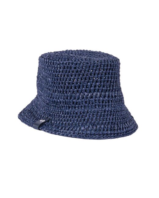 Weekend by Maxmara Blue Logo Lettering Woven Bucket Hat