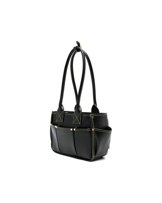 Ganni Black Posy Studded Shoulder Bag