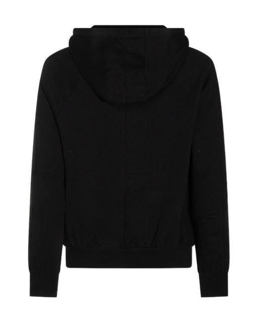 Thom Krom Black Zip-Up Hoodie for men
