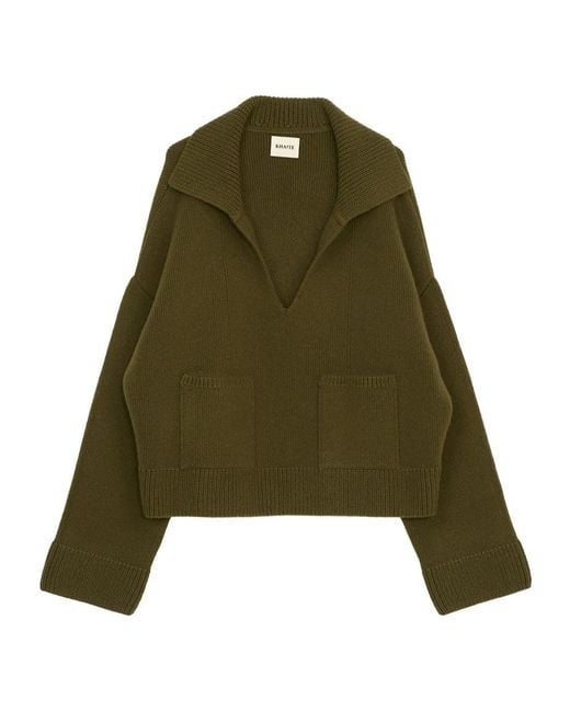Khaite Green Long Sleeve Sweater