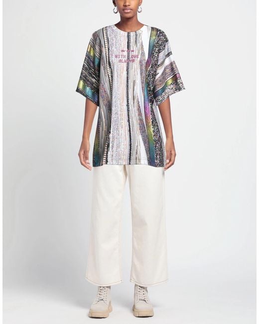 Dolce & Gabbana Blue Printed Short Sleeve T-Shirt