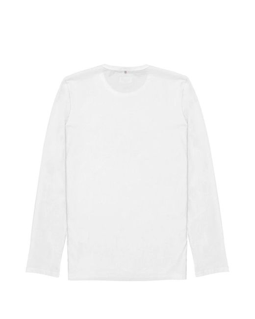 Armani Jeans White T-Shirt With Round Neck And Long Sleeves for men