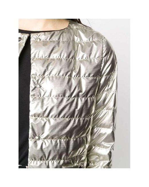 Herno Metallic Shiny Effect Puffer Jacket