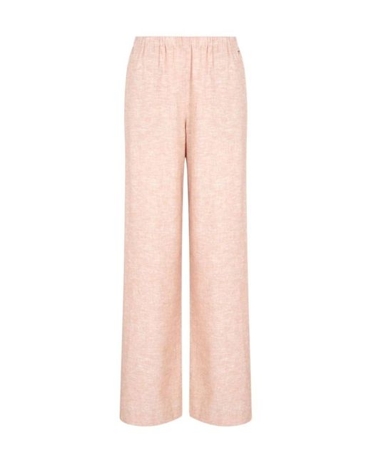 ARMANI EXCHANGE Pink Marl-Effect Wide-Leg Trousers