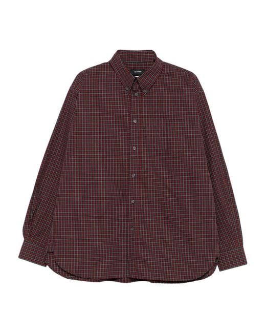 Willy Chavarria Purple Checkered Shirt for men