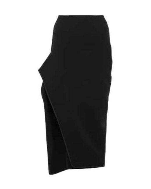 Maticevski Black Narrate Side-Slit Crêpe Pencil Skirt